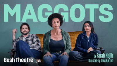 Poster advertising Maggots as part of Read About Stuff's London Theatre Preview: The West End and Off-West End To Look Out For in February 2026